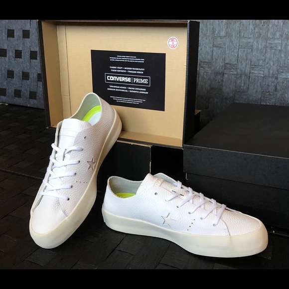 converse one star white leather mens